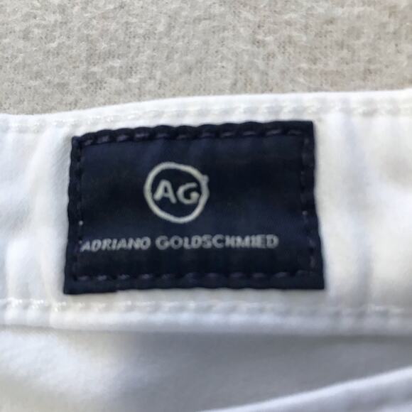 AG Adriano Goldschmied womens 28 white skinny jeans modal cotton blend soft - Picture 3 of 11